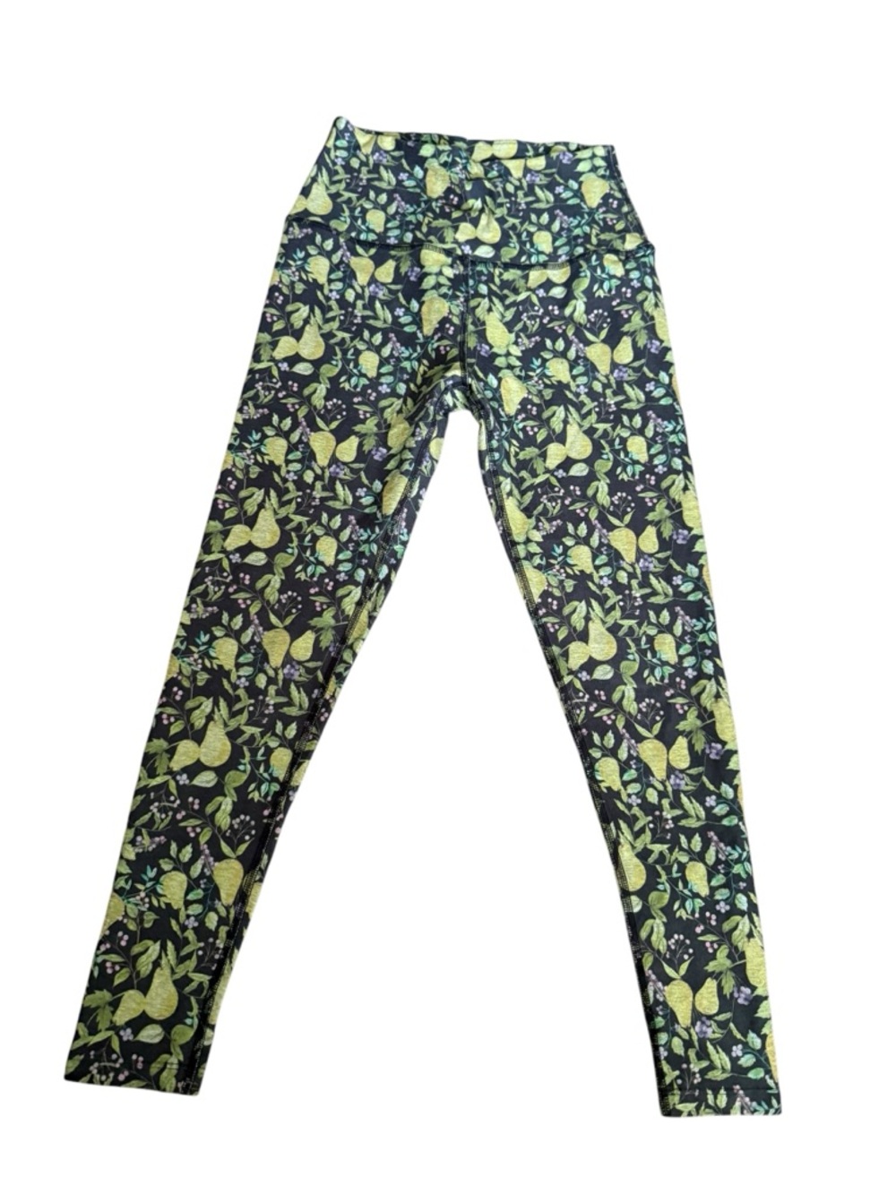 Beyond Yoga High-Waist Green Pear Botanical Print Leggings - Picture 2 of 6